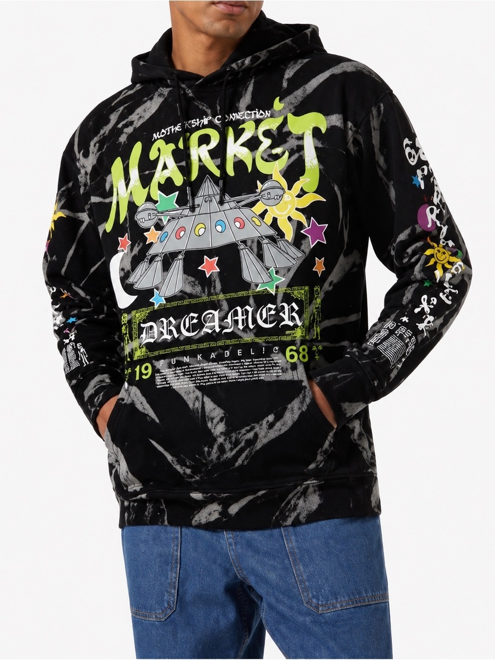 Market Funkadelic Space Arch Hoodie in Cotton-fleece